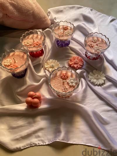 كاسات شمع طبيعى معطرة