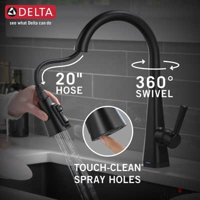 DELTA LENTA 19802TZ Pull Down Sprayer Touch Kitchen Sink Faucet