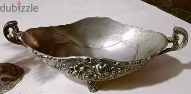 تحف نحاس مطلي فضه