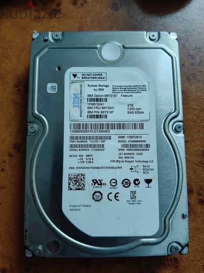 Hdd SAS IBM 4 TB هارد ساس