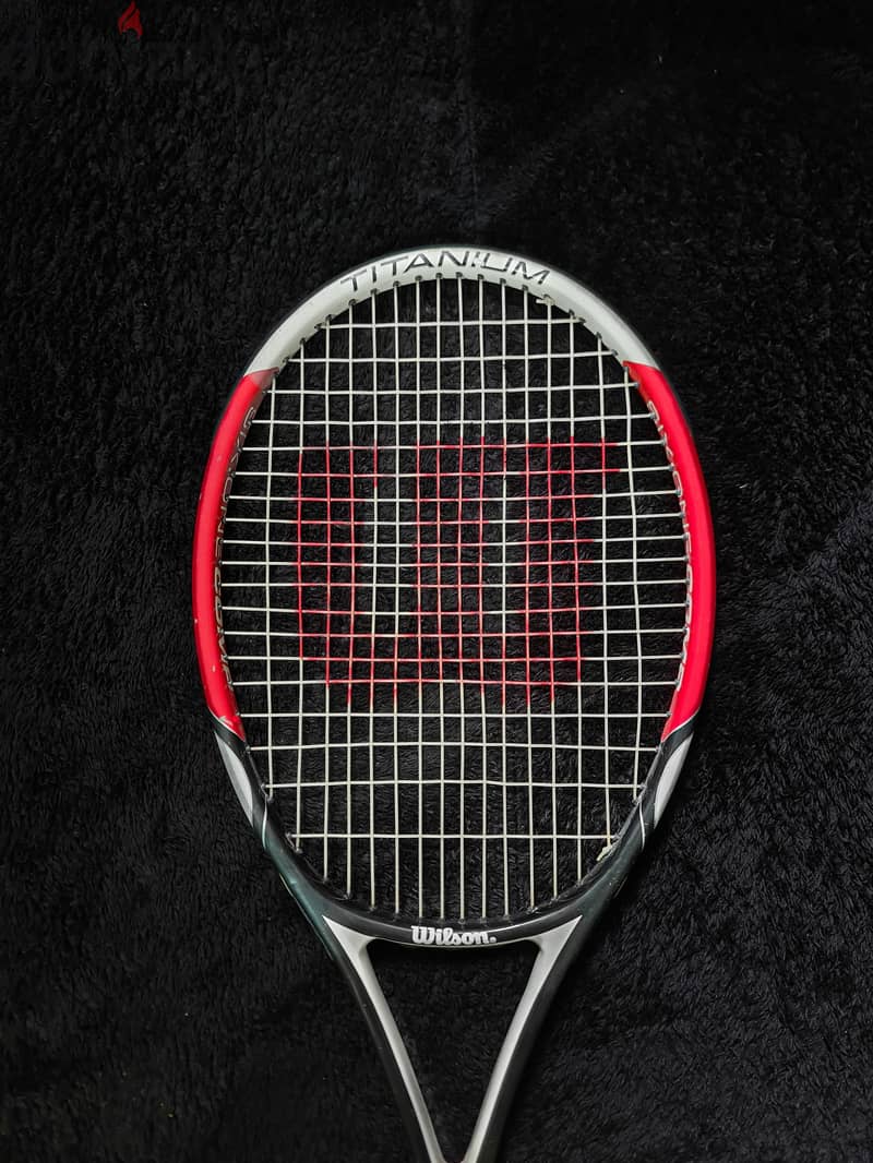 Wilson Six. One Comp Titanium with Racket Cover 1