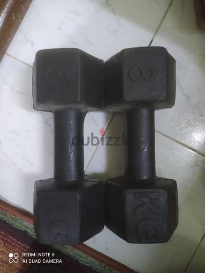 2 دامبل وزن 8كيلو
