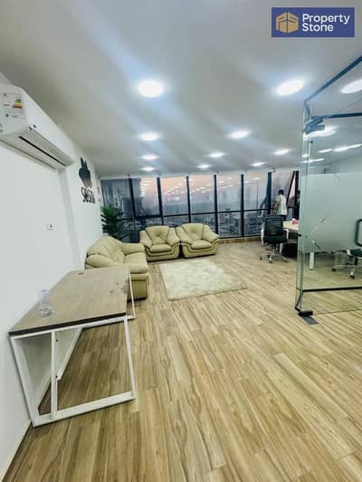 Office space for rent, 105 square meters, in a luxury building in Zahraa El Maadi.