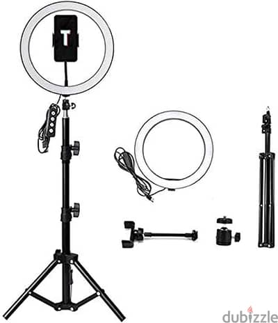 Selfie Ring Light, 12 Inches LED+Tripod Stand +Phone Holder دائره اضاء