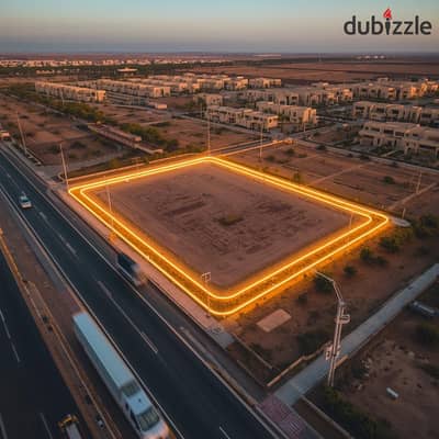 أرض مخزن 4,641م ناصية صريحة على شارع رئيسى بالقطامية بالتجمع الثالث أمام كمبوند Stone Residence مباشرةً موقع لوجستي استراتيجي Warehouse Land For Sale