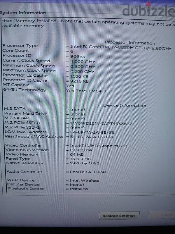 Dell Percision 3530 4