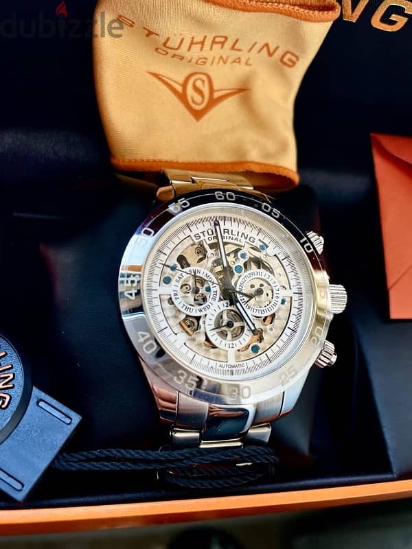Stuhrling Original Automatic Skeleton Chronograph ساعه 2
