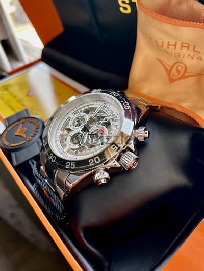 Stuhrling Original Automatic Skeleton Chronograph ساعه