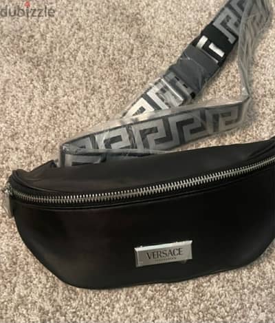 Versace Black Zippered bag