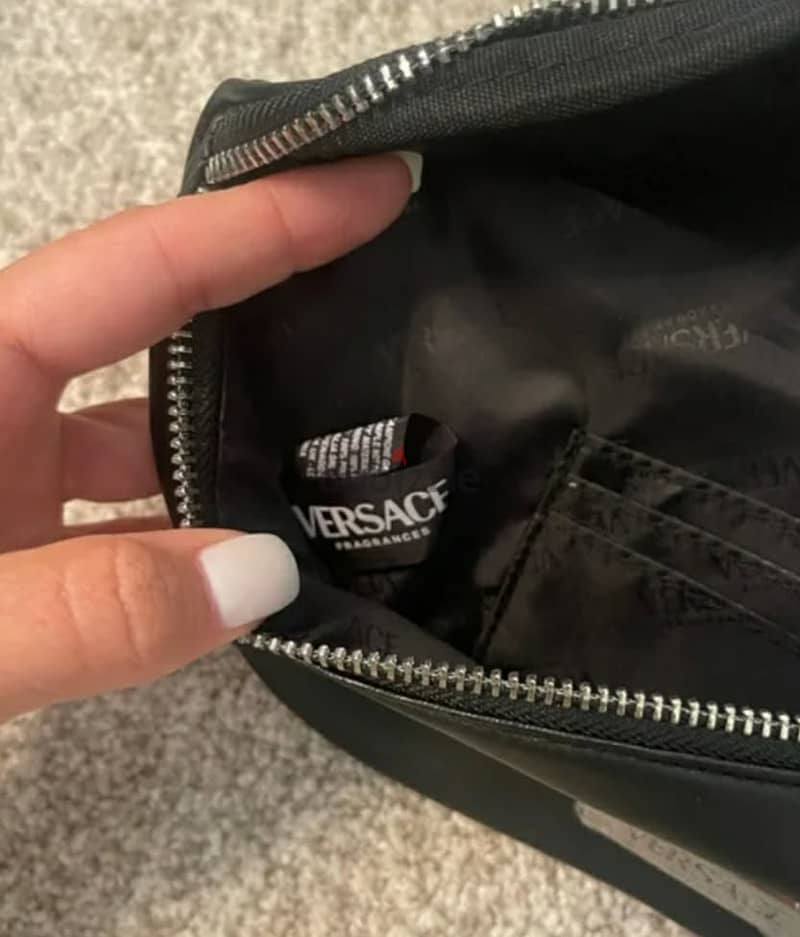 Versace Black Zippered bag 1