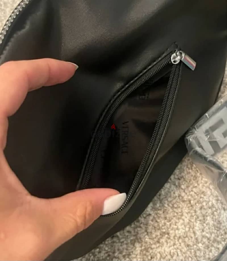 Versace Black Zippered bag 2