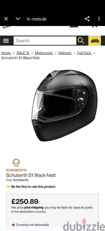 Schuberth motorcycle helmet. S1 3