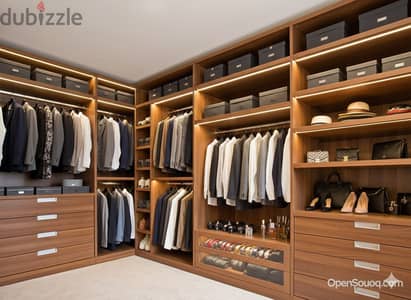 دريسنج روم فاخرة تصميم داخلي راقي ديكور فخم غرف ملابس عصرية