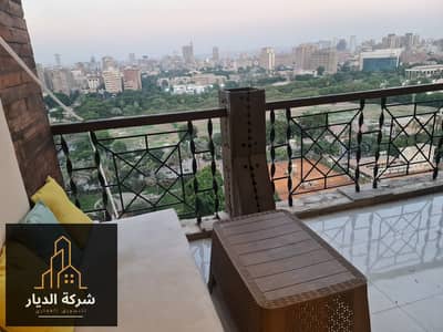 Furnished apartment for rent on Mohi El Din Abu El Ezz main street overlooking the Shooting Club