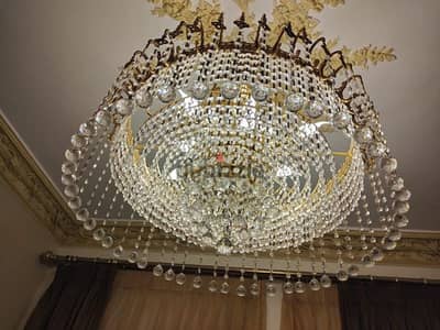 نجف كريستال عصفور اصلى وجسم نحاس