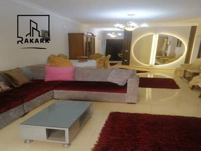 Furnished and air-conditioned apartment with a large garden on the ground floor in a compound and living room | 250 meters