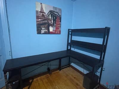 computer desk L مكتب كمبيوتر علي حرف