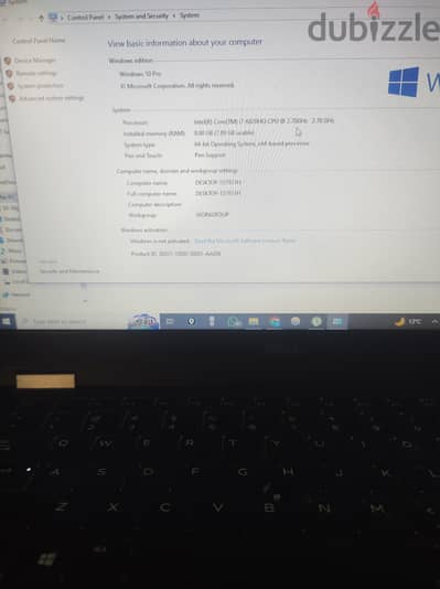 Dell latitude E5470 i7 -6820HQ 2.7 GHZ