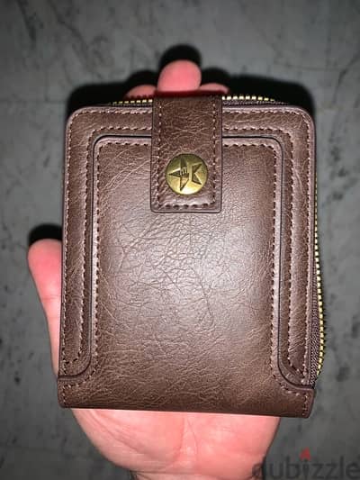 Brown Wallet with zipper brand new
