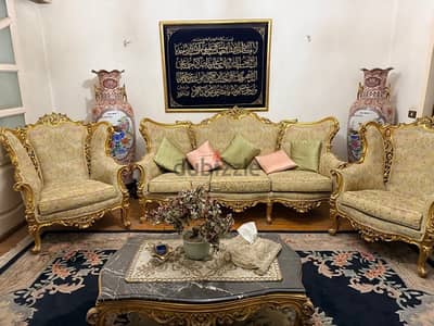 صالون مدهب طراز لويس الخامس عشر( فرنساوي)