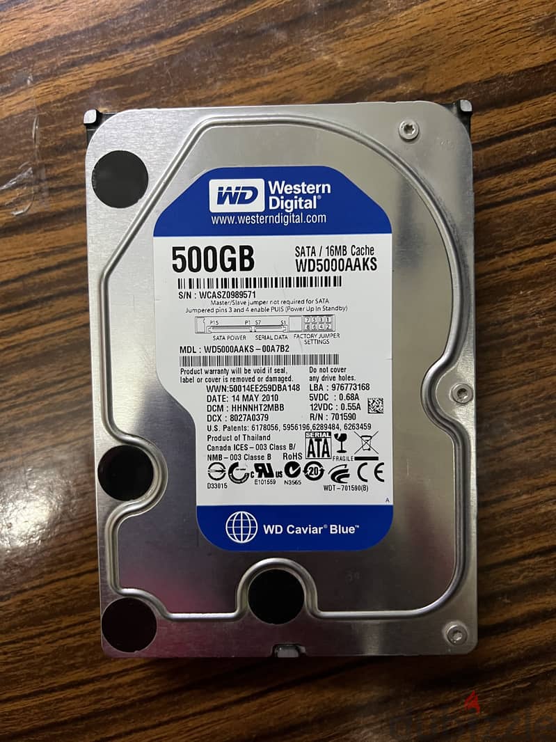 Hard drive 500GB 1