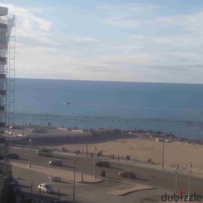 Furnished apartment for rent in Miami with a sea and corniche view, two bedrooms and a reception