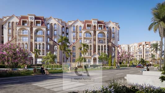 Own an apartment for sale at cash price in Jiwar Compound minutes from the American University next to il cazar Compound in New Cairo Jiwar Compound