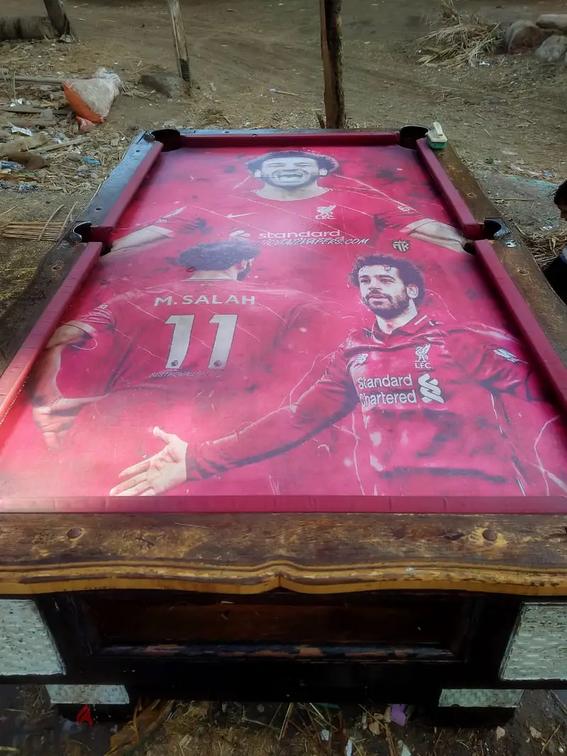 Billiards Table with Mohamed Salah Fabric