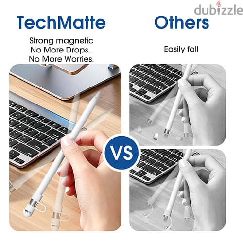 TechMatte Apple Pencil Magnetic Replacement Cap 2