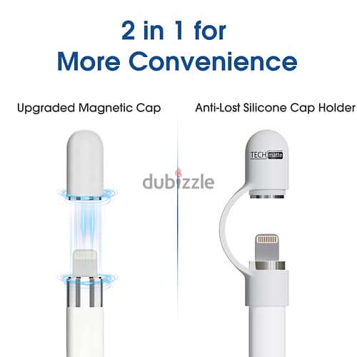 TechMatte Apple Pencil Magnetic Replacement Cap 4