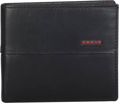 Cross Men's Genuine Leather Bi-fold Coin Wallet with Credit Card