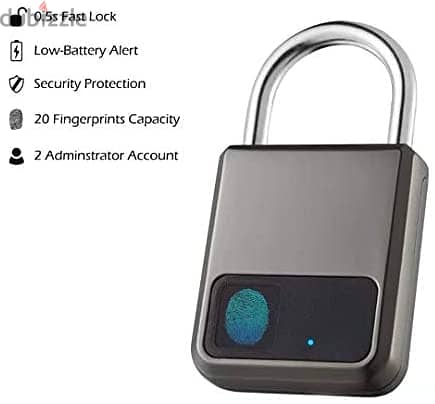 Fingerprint Padlock Smart Padlock Security Padlock USB Rechargeable 4
