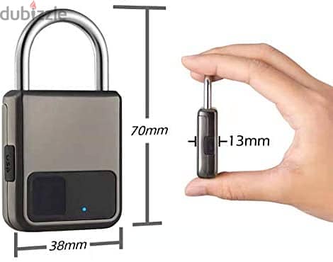 Fingerprint Padlock Smart Padlock Security Padlock USB Rechargeable 5