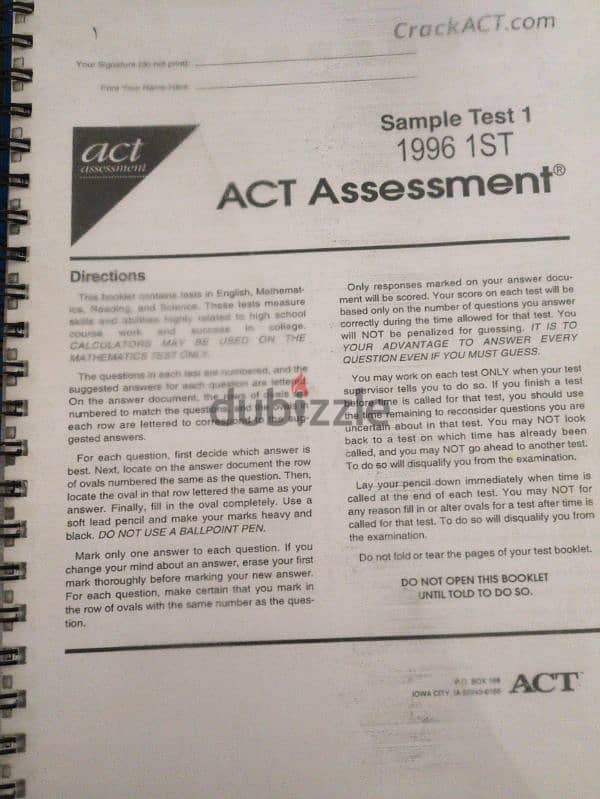 ACT exam prep material: Kaplan, old practice tests 2