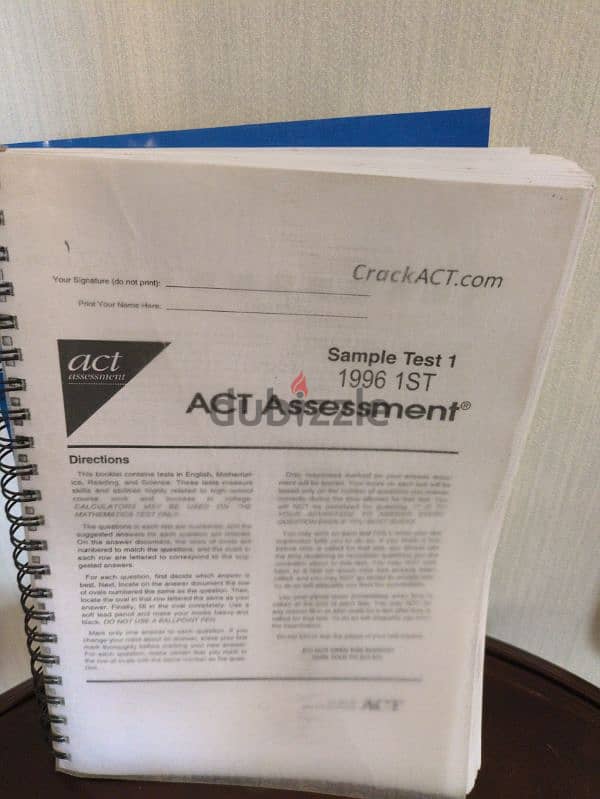 ACT exam prep material: Kaplan, old practice tests 3