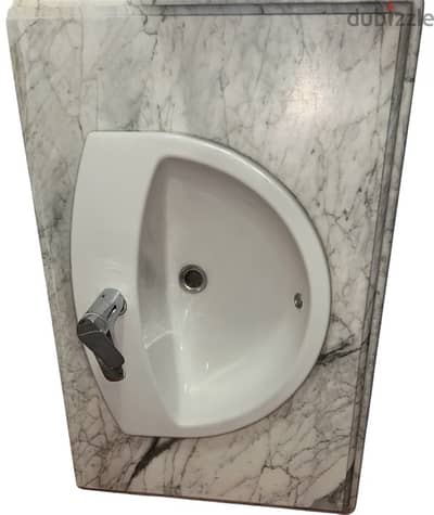 حوض ديورافيت (Duravit) ساقط في رخام كرارة إيطالي أصلي - فخامة للبيع
