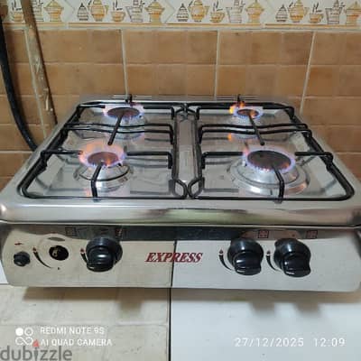 بوتاجاز غاز مسطح ٤ عيون بحاله ممتازه