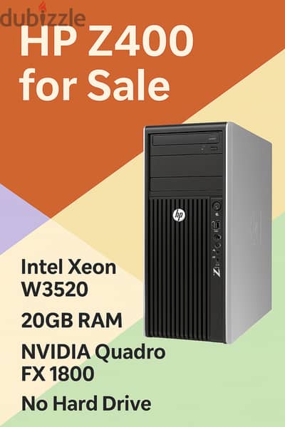 للبيع: محطة عمل احترافية كمبيوتر وورك ستيشن HP Z400