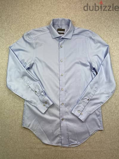 Calvin Klein Shirt Mens Size 15 Blue Slim Casual