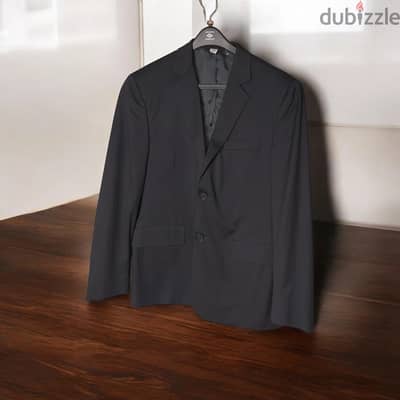 Calvin Klein Blazer Mens 40L Black Two Button Suit Jacket