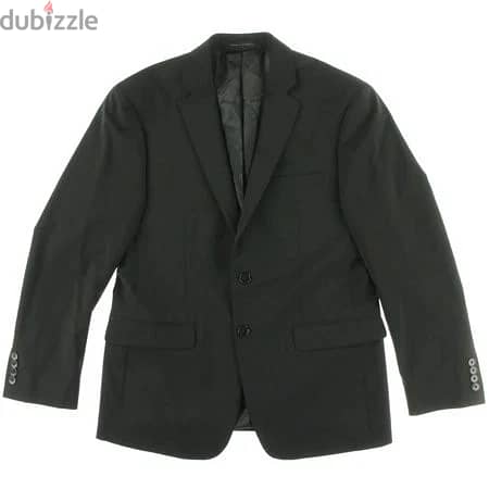 Calvin Klein Blazer Mens 40L Black Two Button Suit Jacket 7