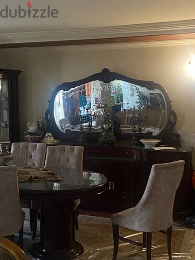 غرفة سفره شيك جدا خشب زان السفرة قيمة جدا قشرة ارو  ثمانيه كراسي