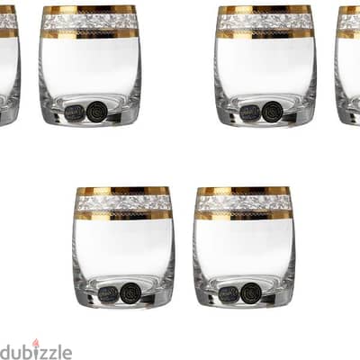 طقم ٦ أكواب كريستال Set of 6 crystal glasses