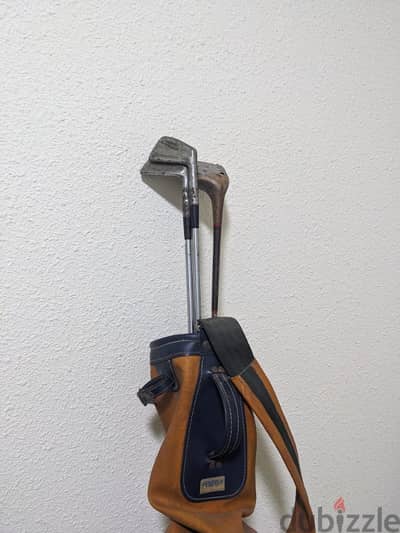 Vintage Penfold Leather Golf Bag + Northwestern Championship Clubs