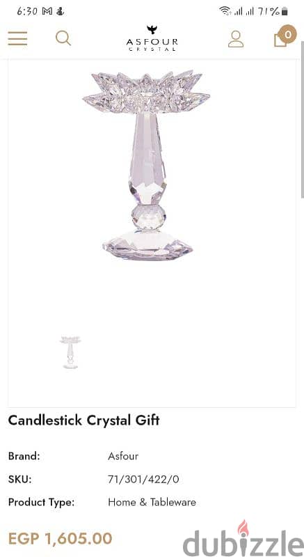Crystal Asfour Candle stick 1