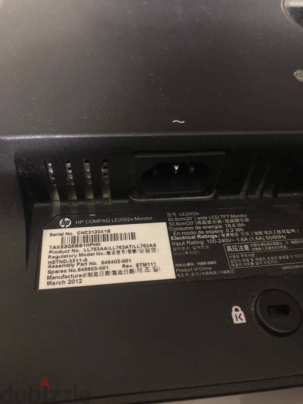monitor hp LE2002x 3