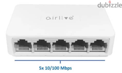 سويتش موزع شبكات اير لايف - 5 منافذ SOHO -1000Mbps Live. . .