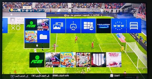 بلايستيشن 4 سليم بالالعاب + 2 دراع اوريجينال