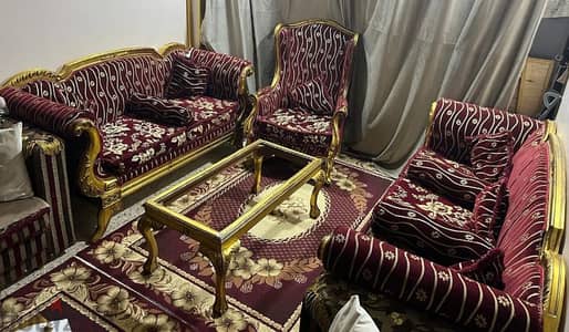 صالون خشب زان مكون من 4 قطع