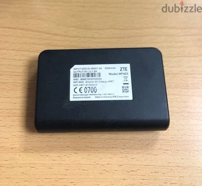 ZTE MF903 Etisalat 4GLTE battery 5200mah 1